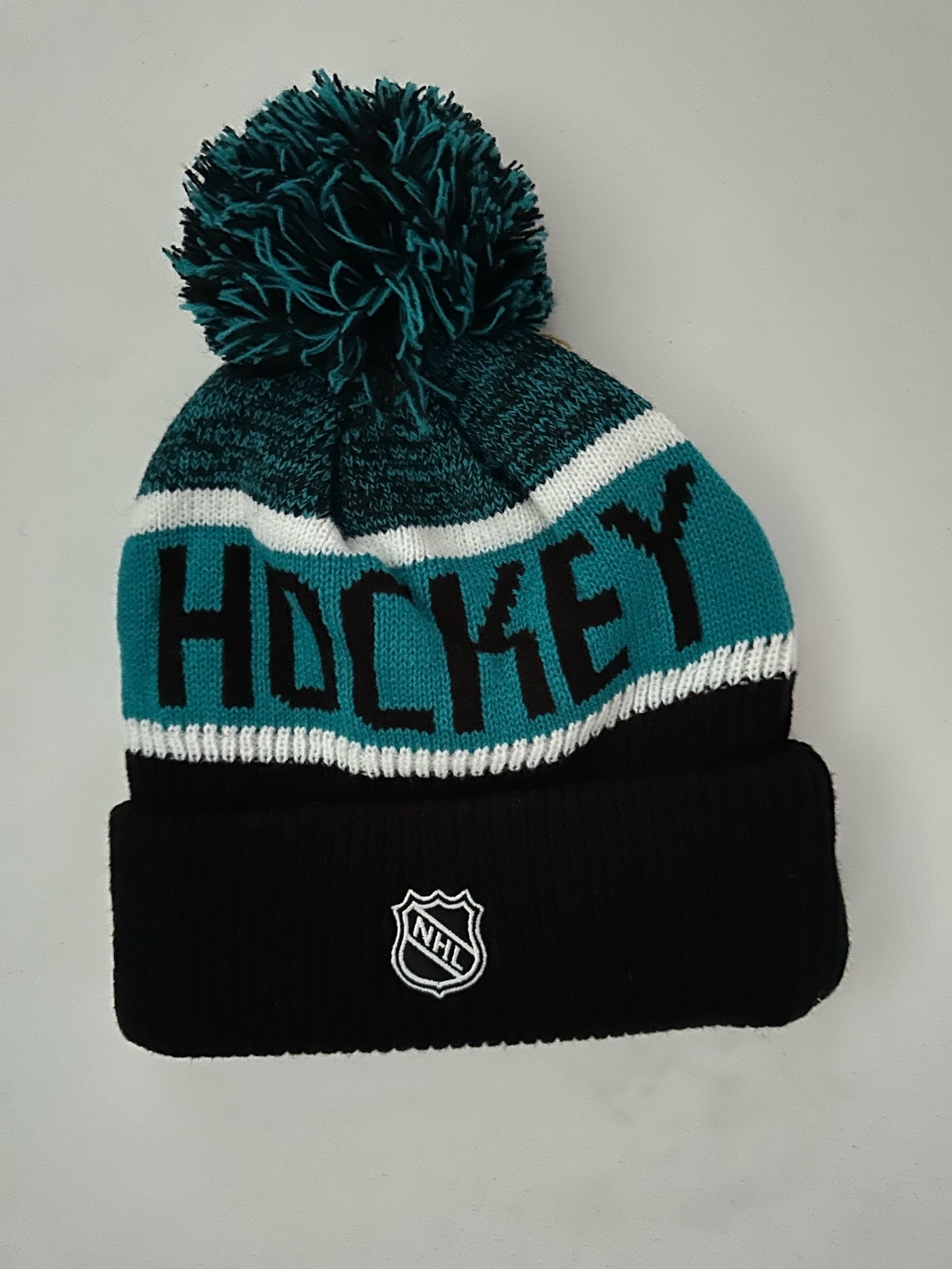 San Jose Sharks NHL Bobble Beanie Multi Colour With Tags on