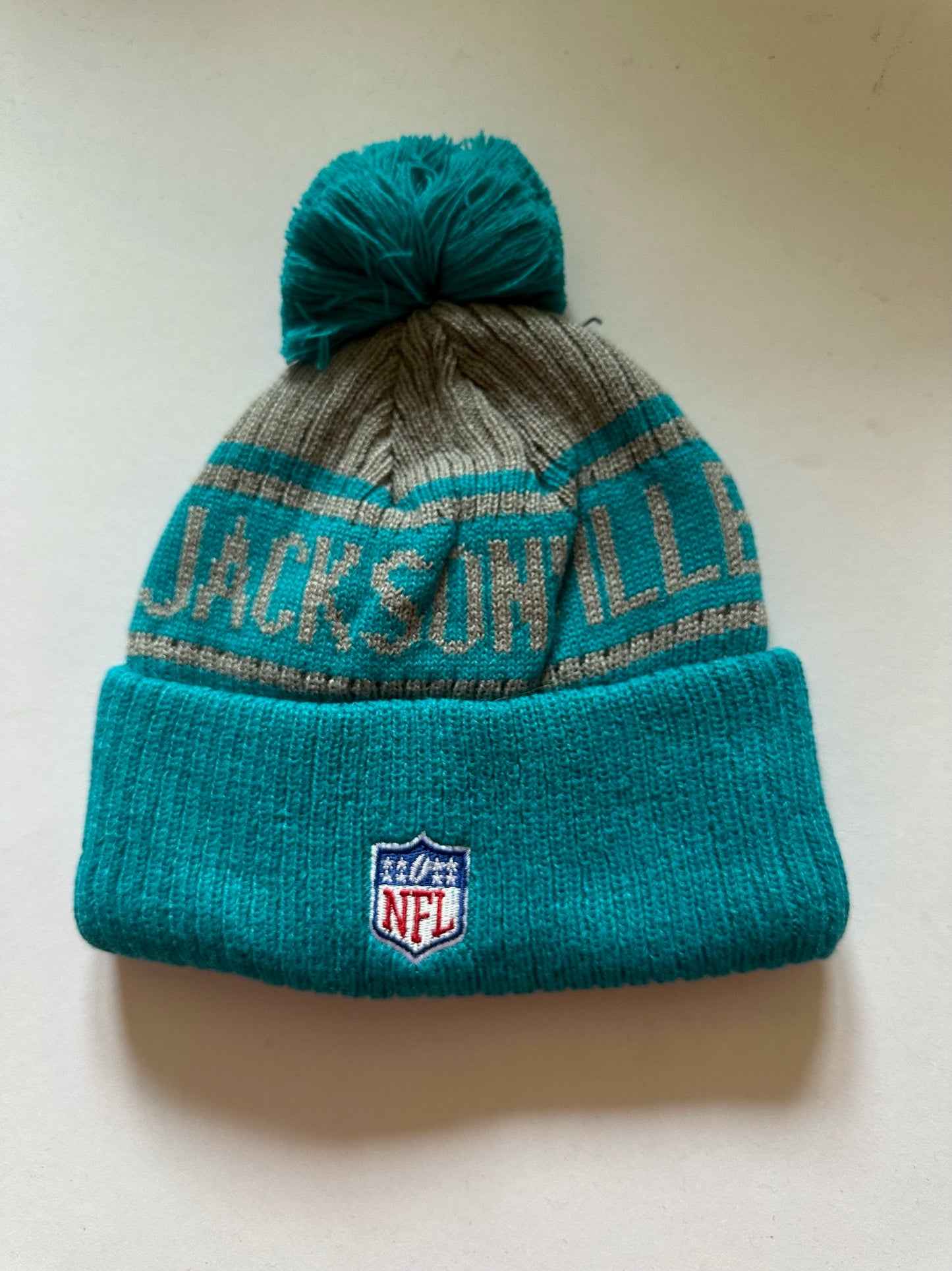 Jacksonville Jaguars NFL Bobble Beanie Multi Colour With Tags on