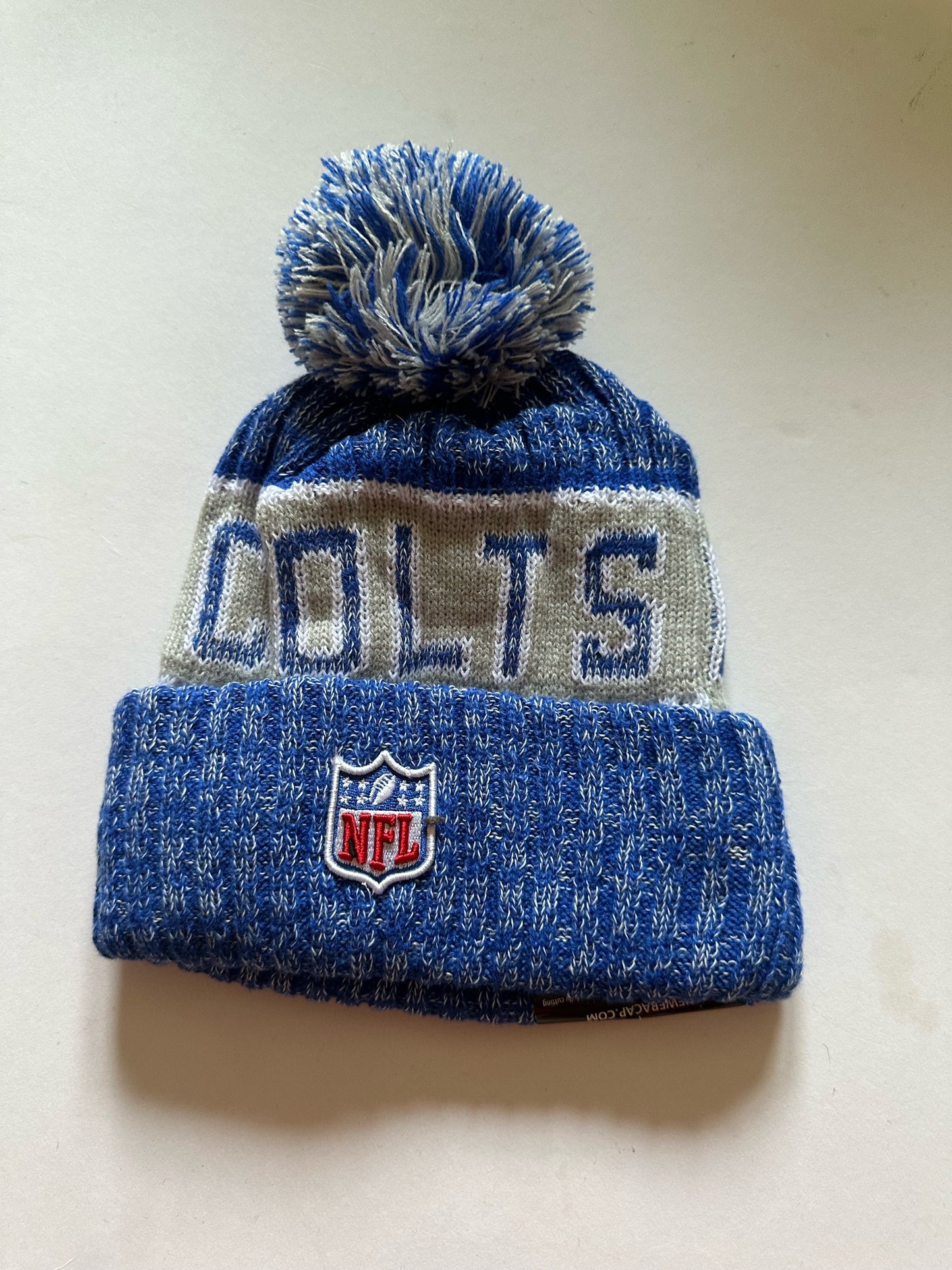 Indianapolis Colts NFL Bobble Beanie Multi Colour With Tags on