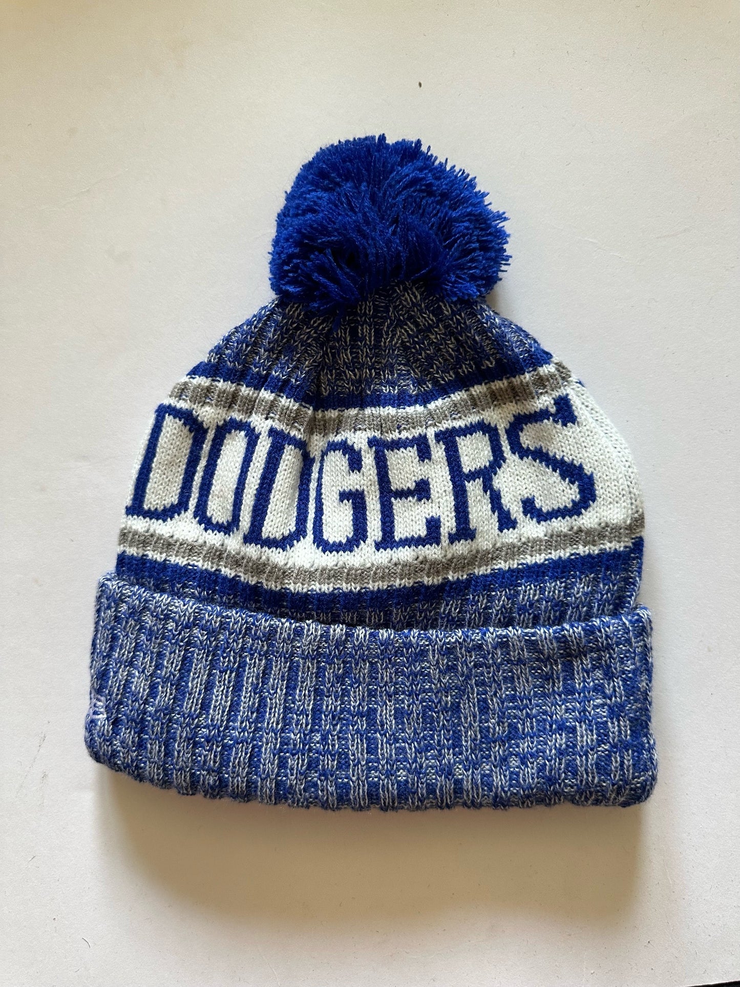 Los Angeles LA Dodgers MLB Bobble Beanie Multi Colour With Tags on