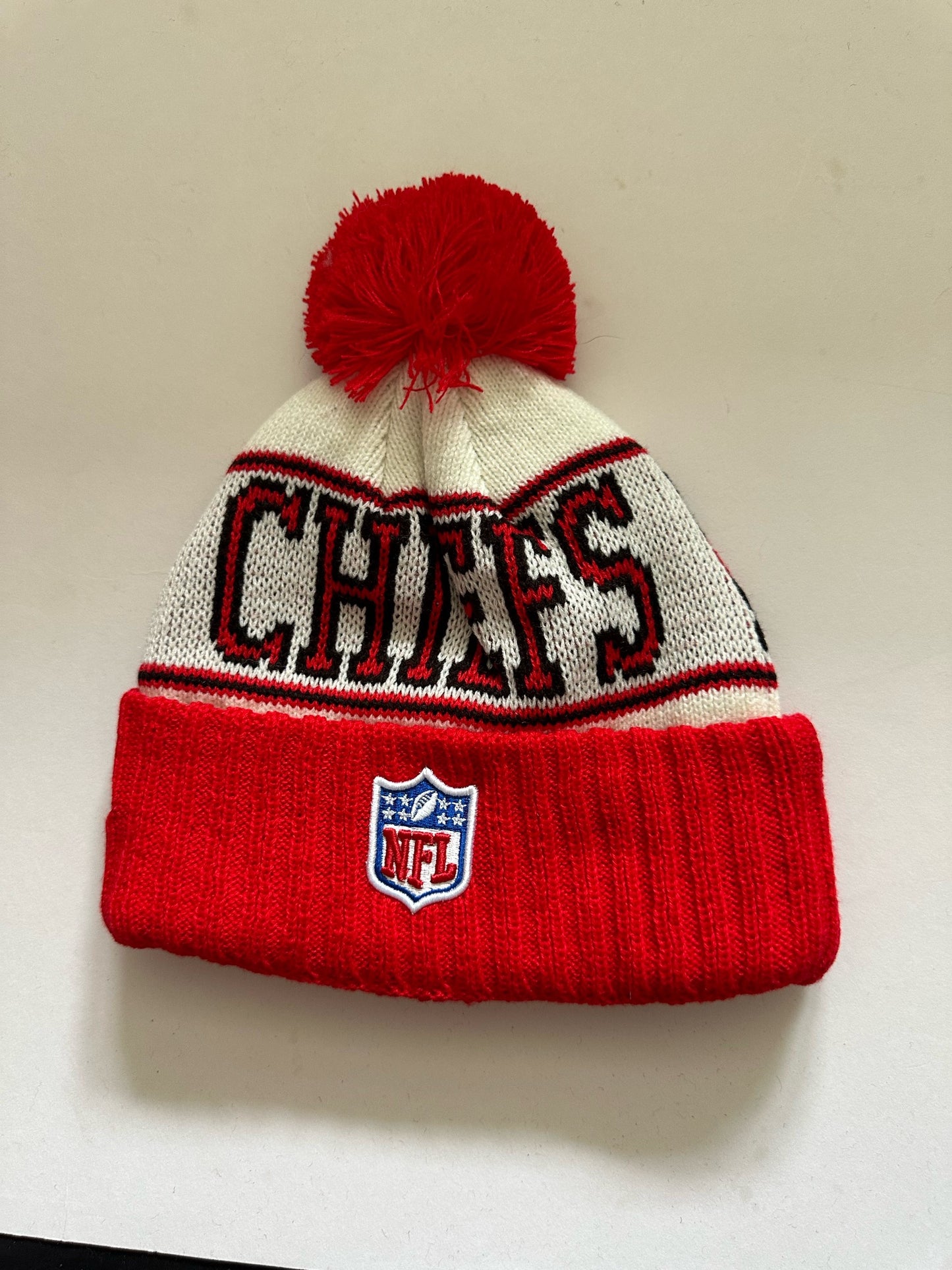Kansas City Chiefs NFL Bobble Beanie Multi Colour With Tags on