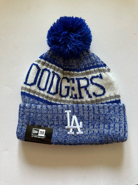 Los Angeles LA Dodgers MLB Bobble Beanie Multi Colour With Tags on