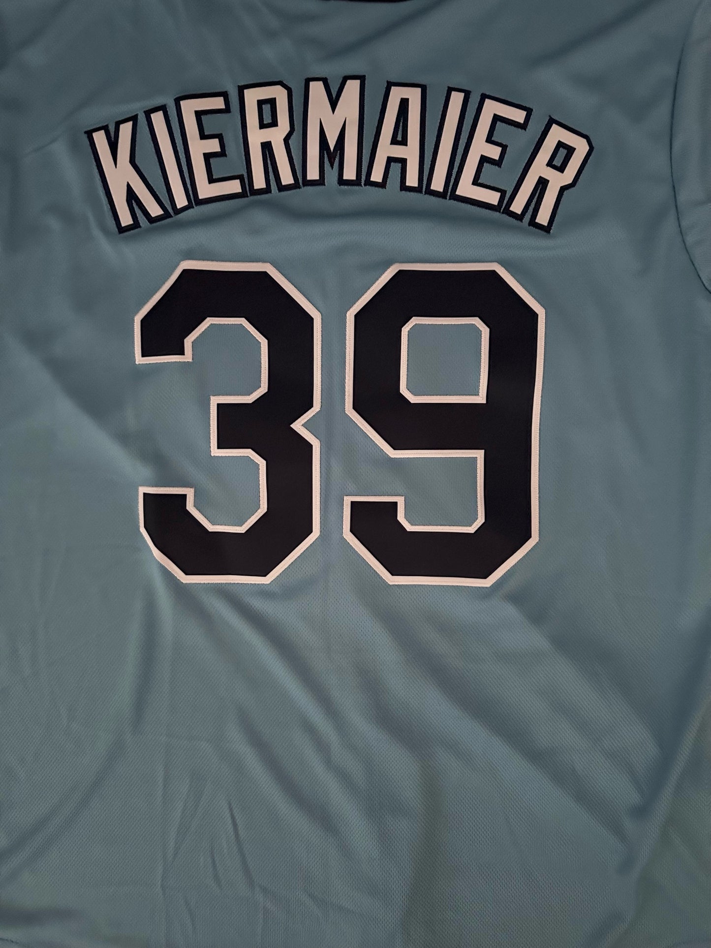 Tampa Bay Rays MLB Baseball Shirt Large Kiermaier 39 Blue