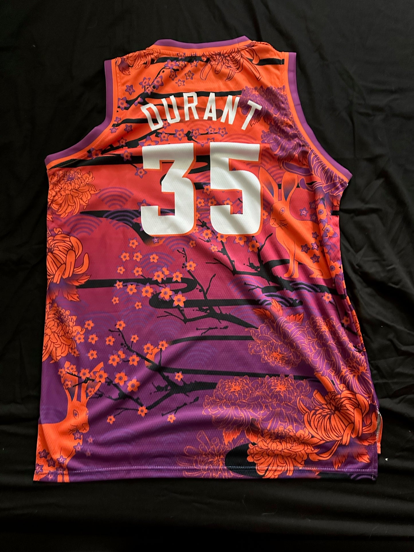 Retro Fan Summer Suns Durant Basketball Vest Large Multicolour