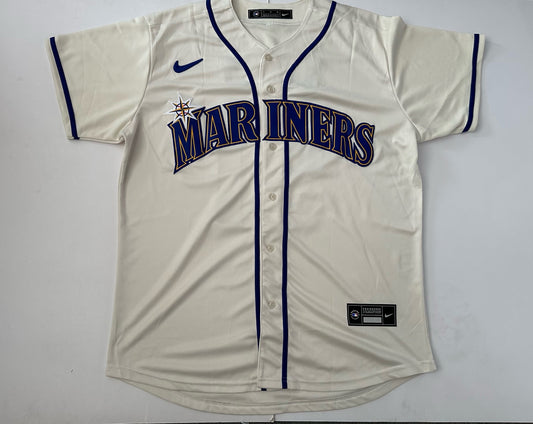 Seattle Mariners MLB Baseball Shirt Large Ichiro 51 White