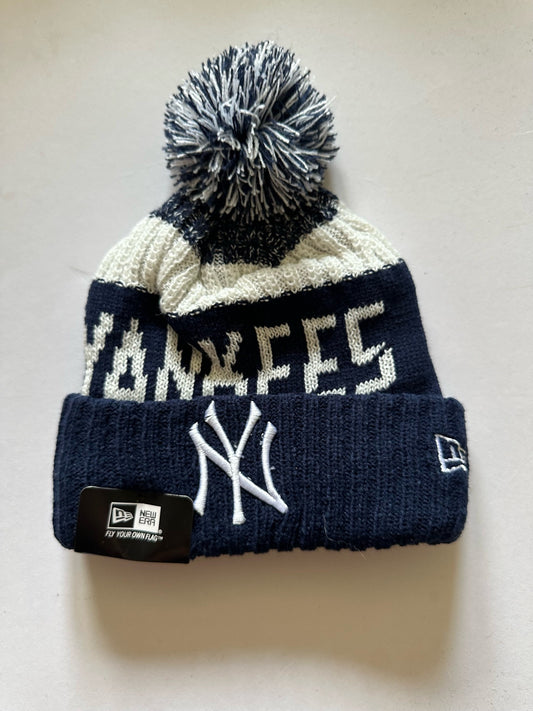 New York Yankees MLB Bobble Beanie Multi Colour With Tags on