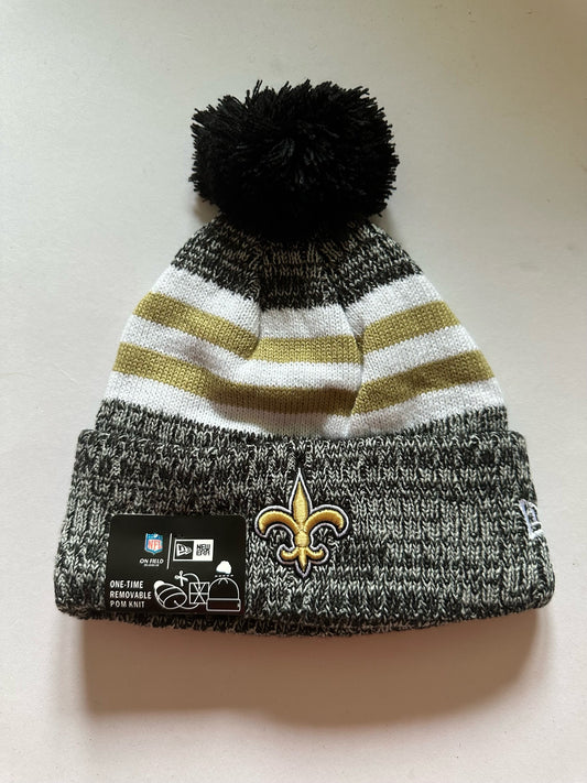 New Orleans Saints NFL Bobble Beanie Multi Colour With Tags on