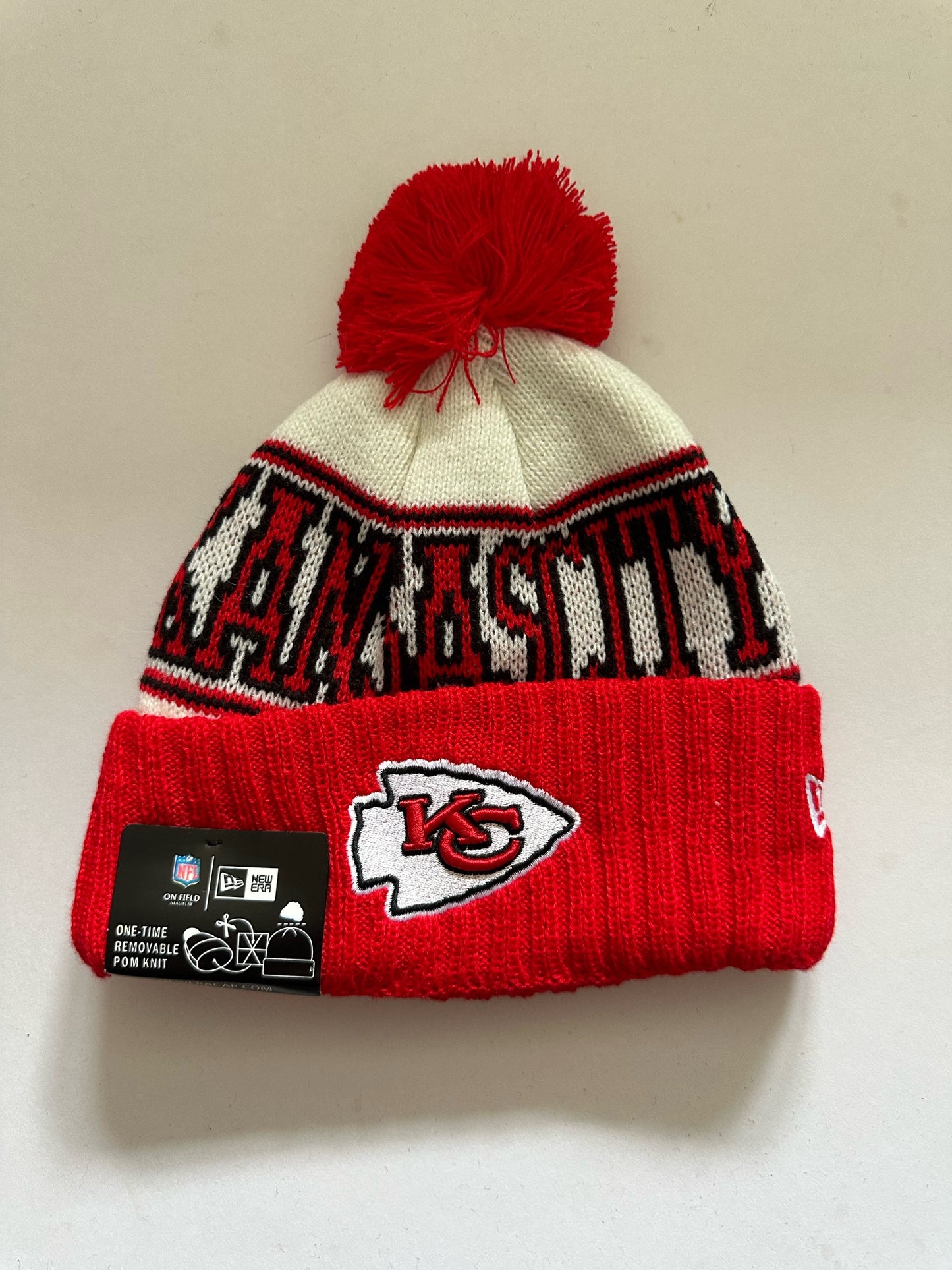 Kansas City Chiefs NFL Bobble Beanie Multi Colour With Tags on