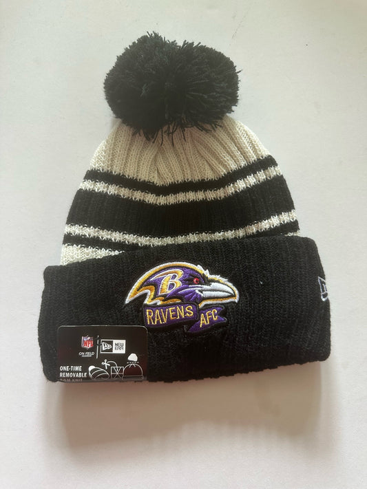 Baltimore Ravens NFL Bobble Beanie Multi Colour With Tags on