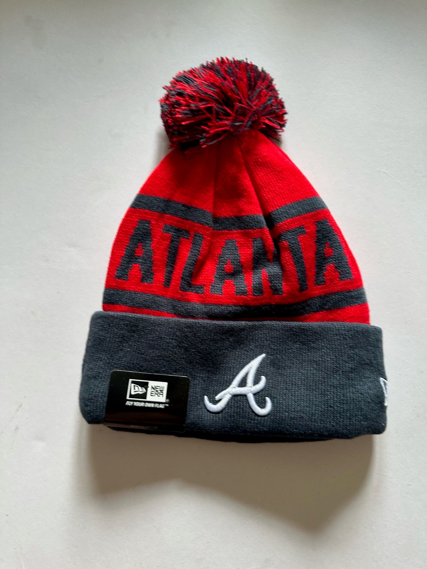 Atlanta Braves MLB Bobble Beanie Multi Colour With Tags on