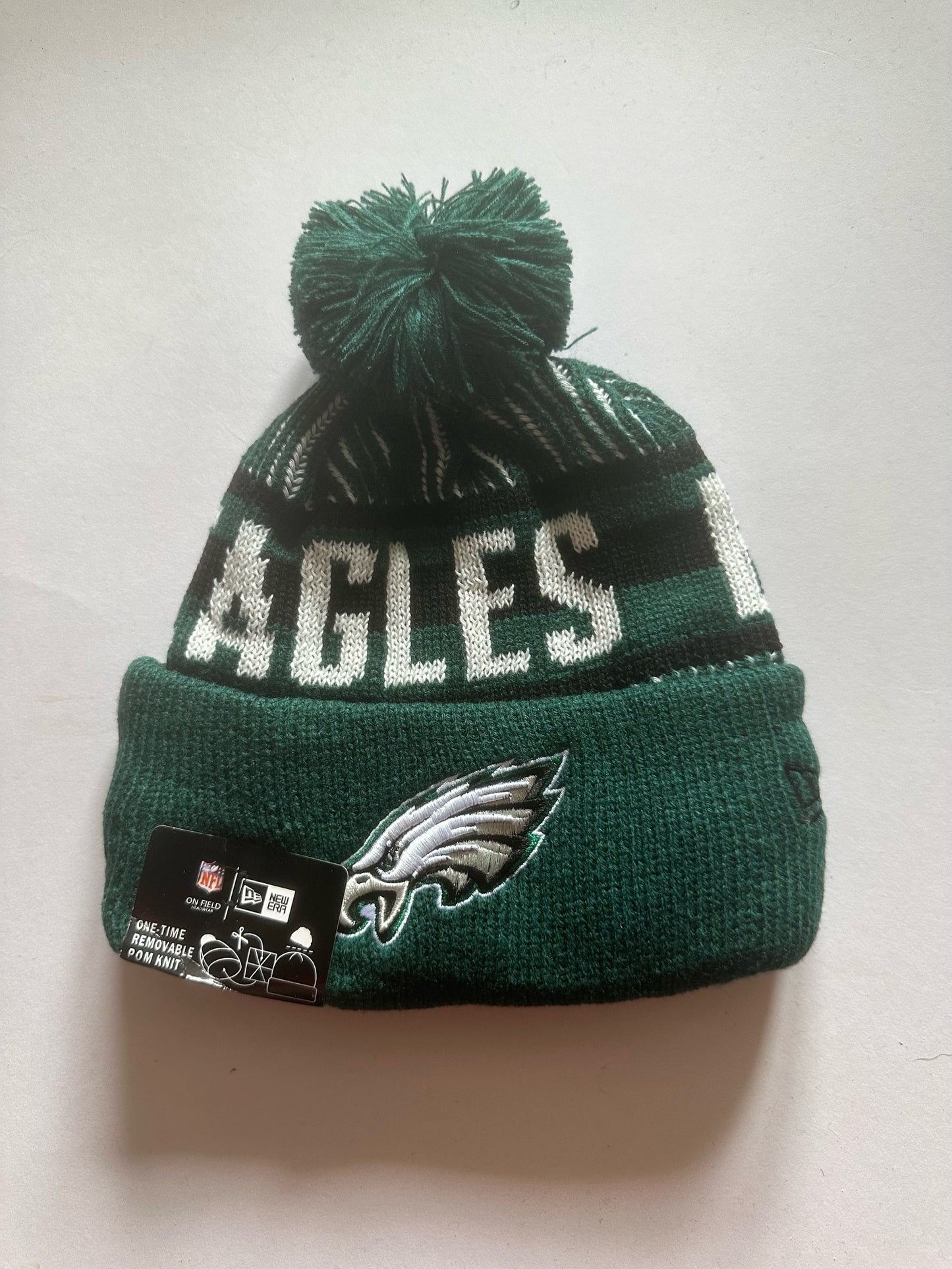 Philadelphia Eagles NFL Bobble Beanie Multi Colour With Tags on