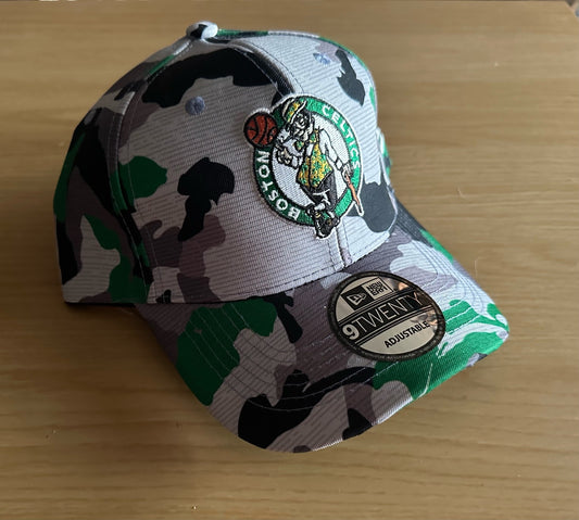 Boston Celtics NBA Camo Baseball Cap Multicolour New With Sticker