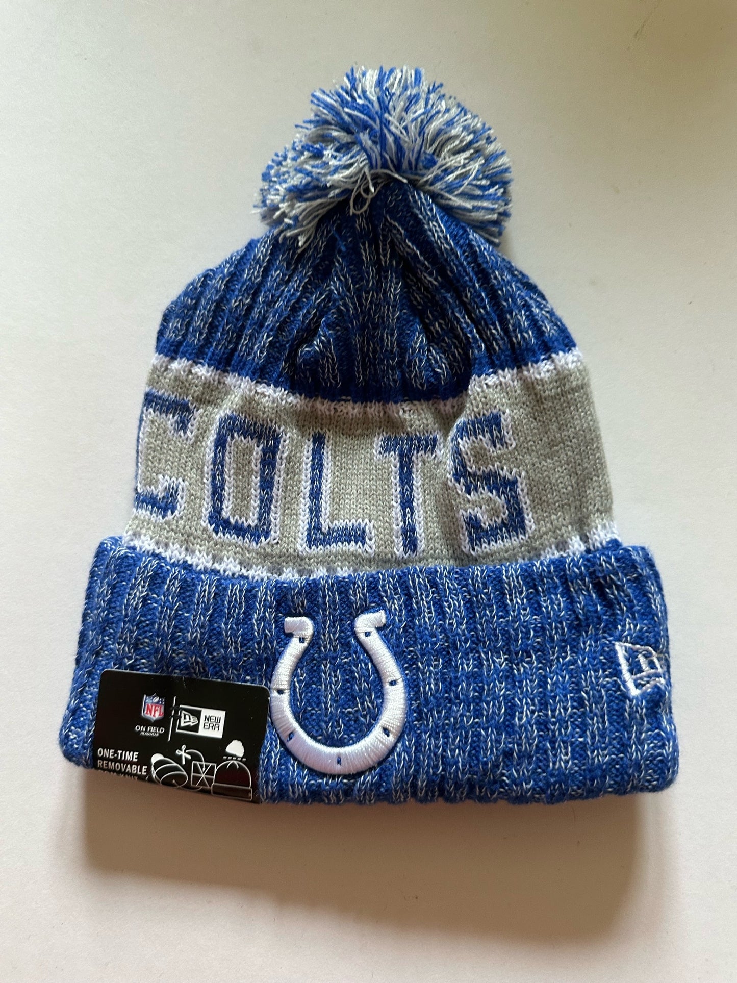 Indianapolis Colts NFL Bobble Beanie Multi Colour With Tags on