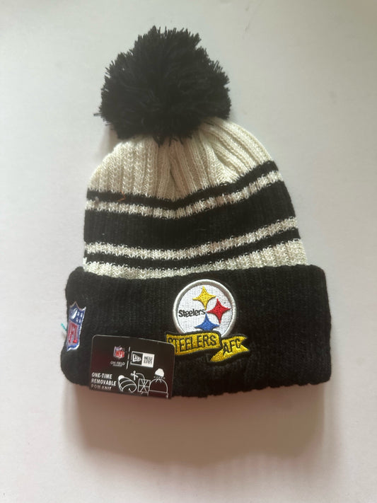 Pittsburgh Steelers NFL Bobble Beanie Multi Colour With Tags on