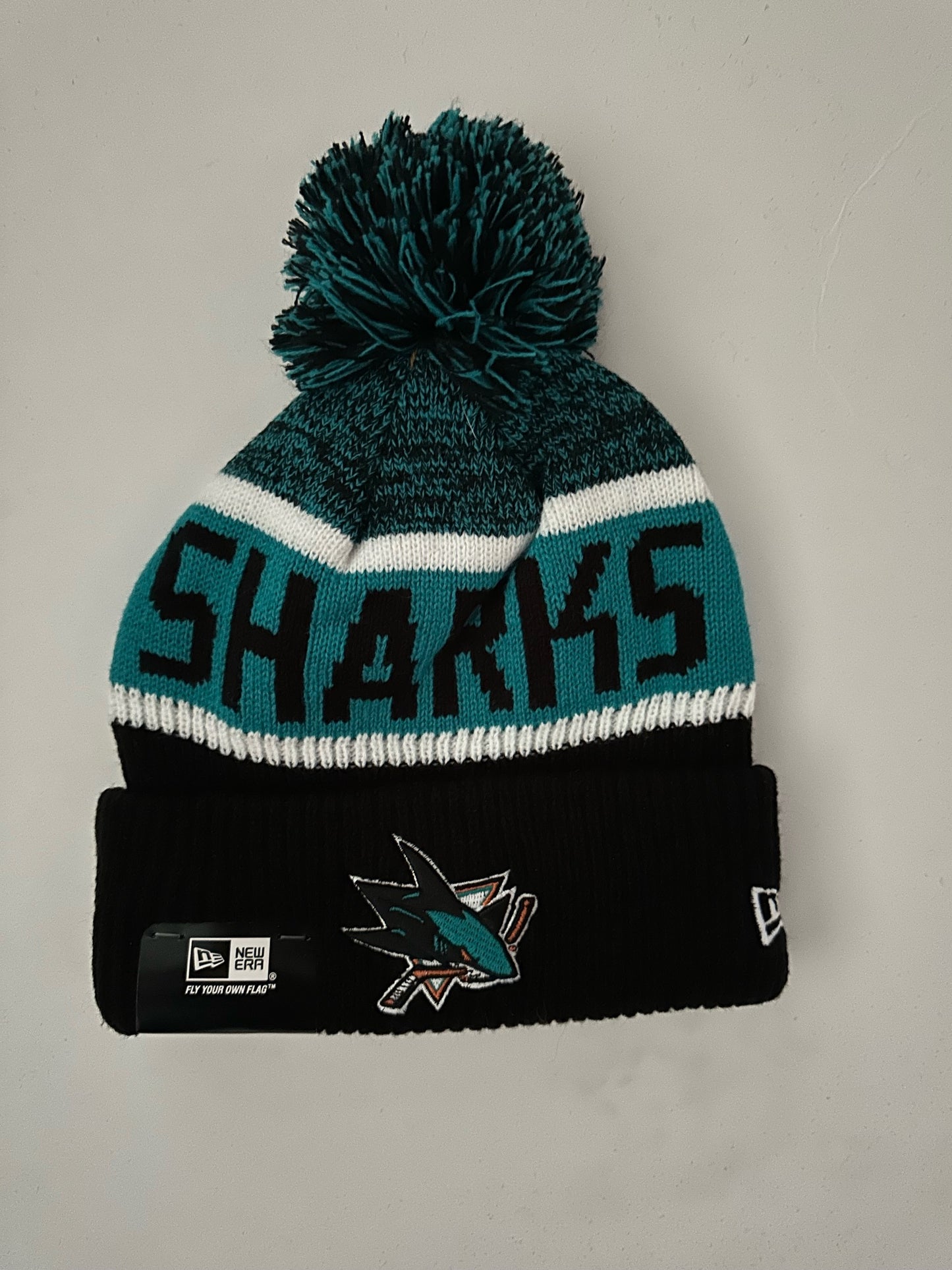 San Jose Sharks NHL Bobble Beanie Multi Colour With Tags on