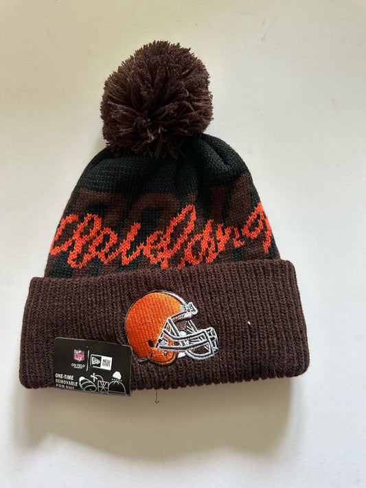 Cleveland Browns NFL Bobble Beanie Multi Colour With Tags on