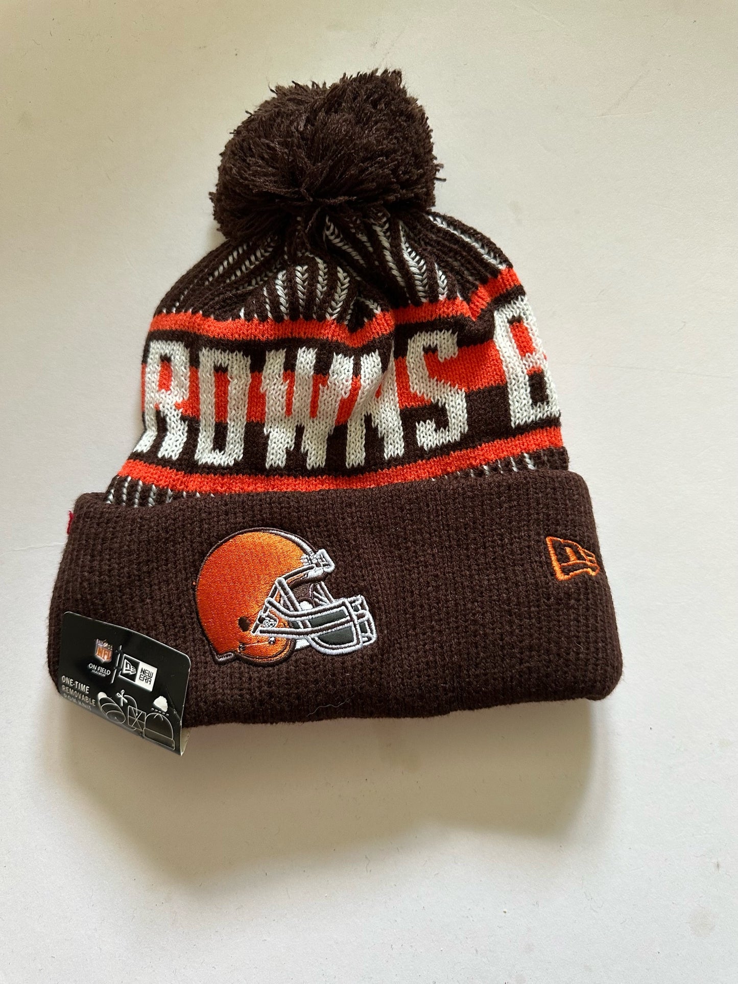 Cleveland Browns NFL Bobble Beanie Multi Colour With Tags on