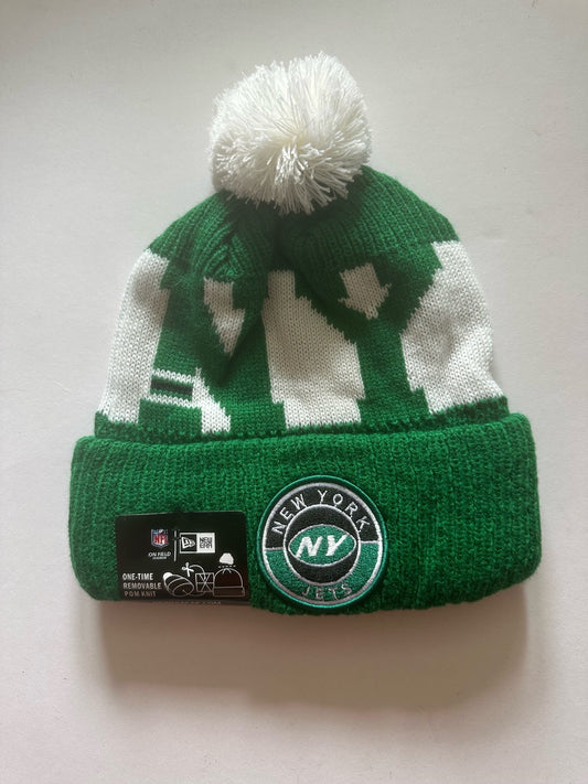 New York Jets NFL Bobble Beanie Multi Colour With Tags on