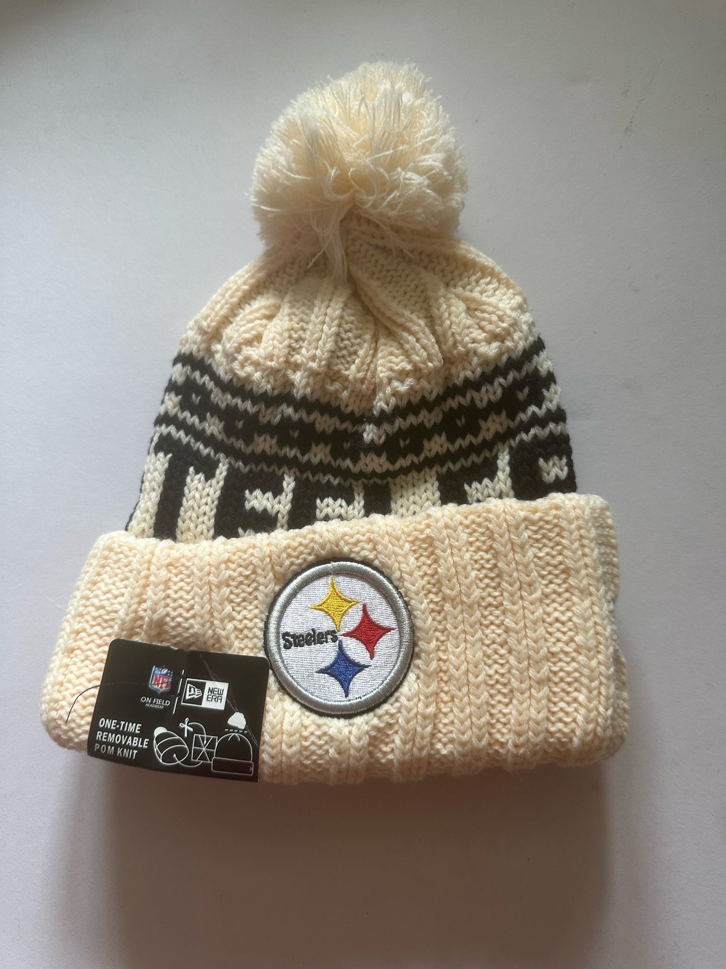 Pittsburgh Steelers NFL Bobble Beanie Multi Colour With Tags on
