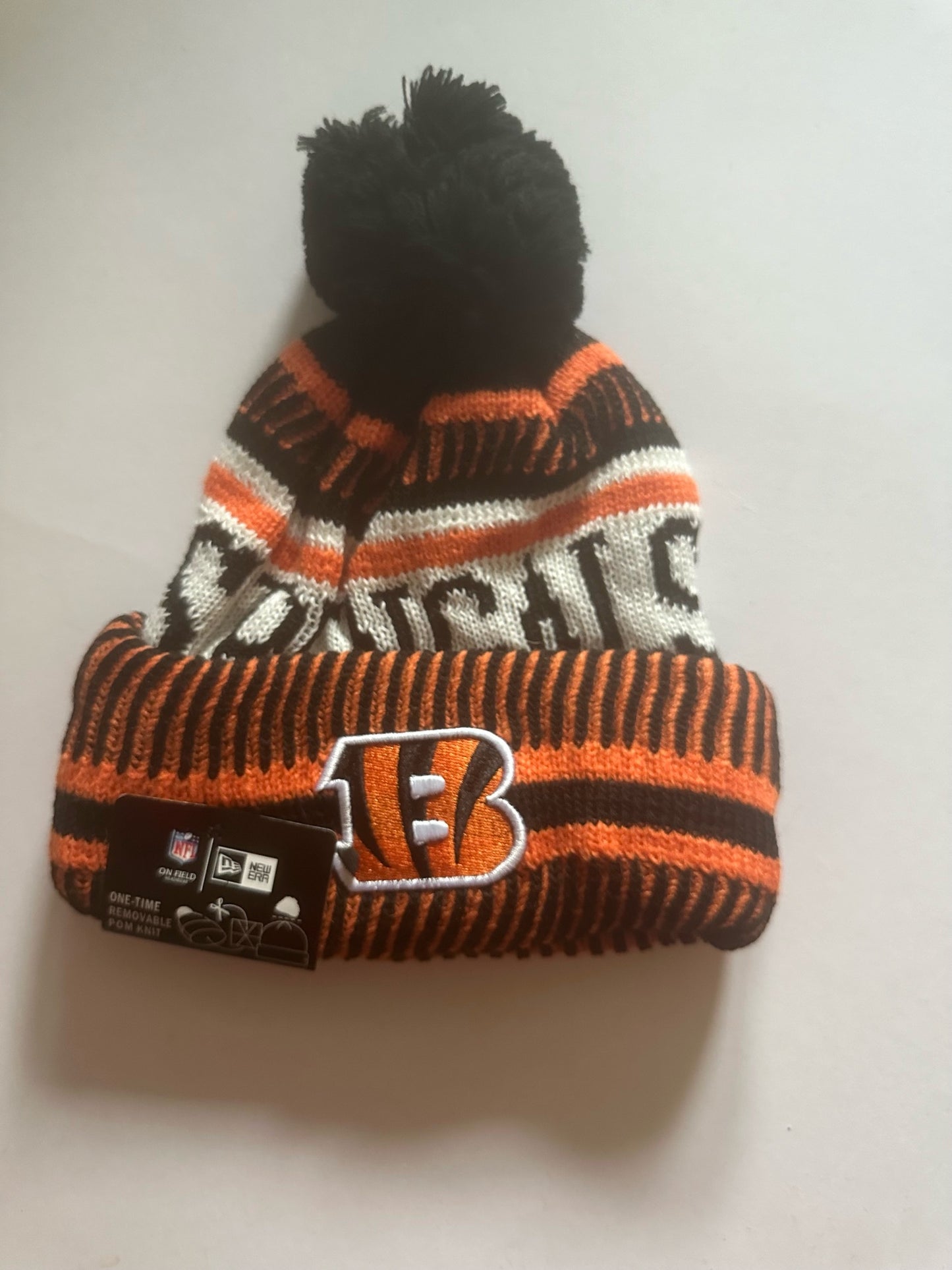 Cincinnati Bengals NFL Bobble Beanie Multi Colour With Tags on