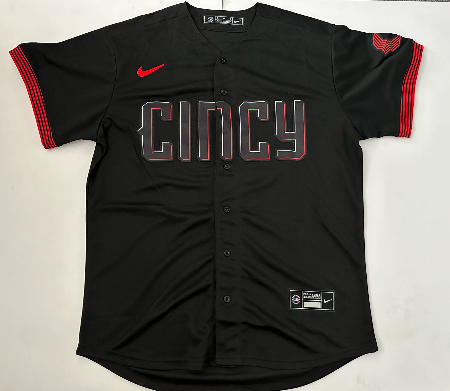 Cincinnati Reds De La Cruz MLB Baseball Shirt Large 44 Black