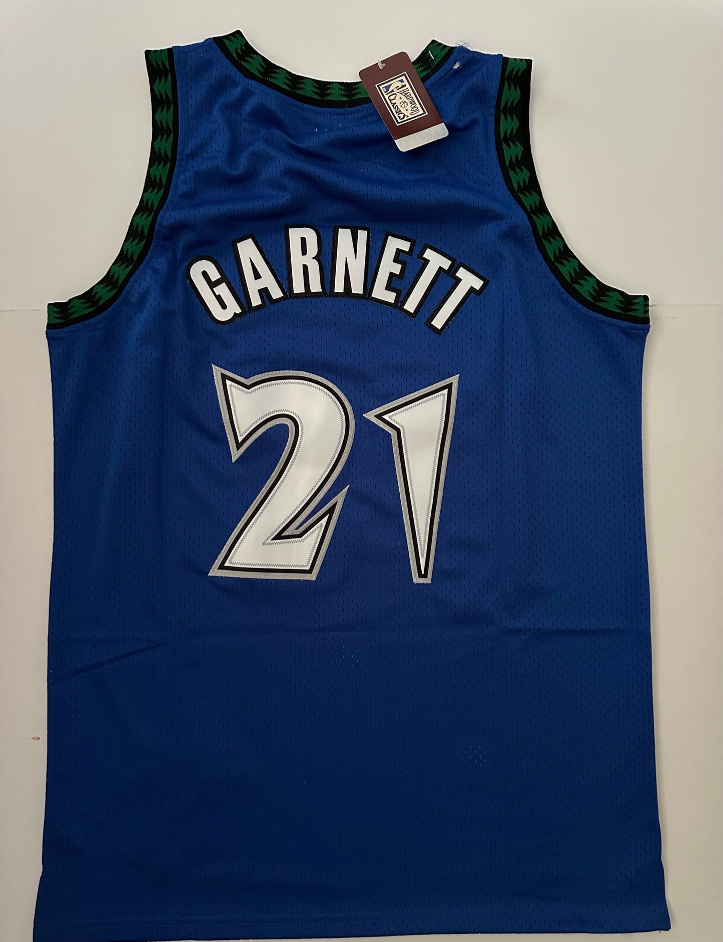 Minnesota Timberwolves NBA Hardwood Classics Basketball Vest Large Garnett 21 Blue