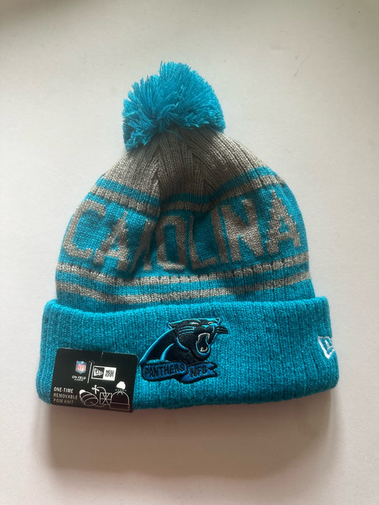 Carolina Panthers NFL Bobble Beanie Multi Colour With Tags on