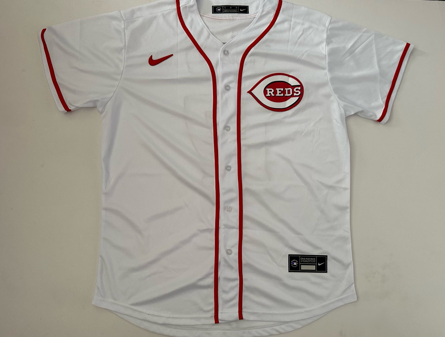 Cincinnati Reds MLB Baseball Shirt Large Votto 17 White