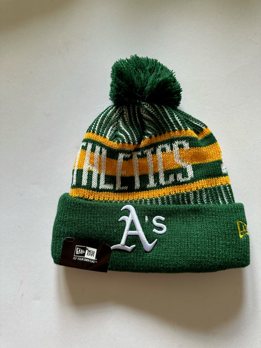 Oakland A's Athletics MLB Bobble Beanie Multi Colour With Tags on