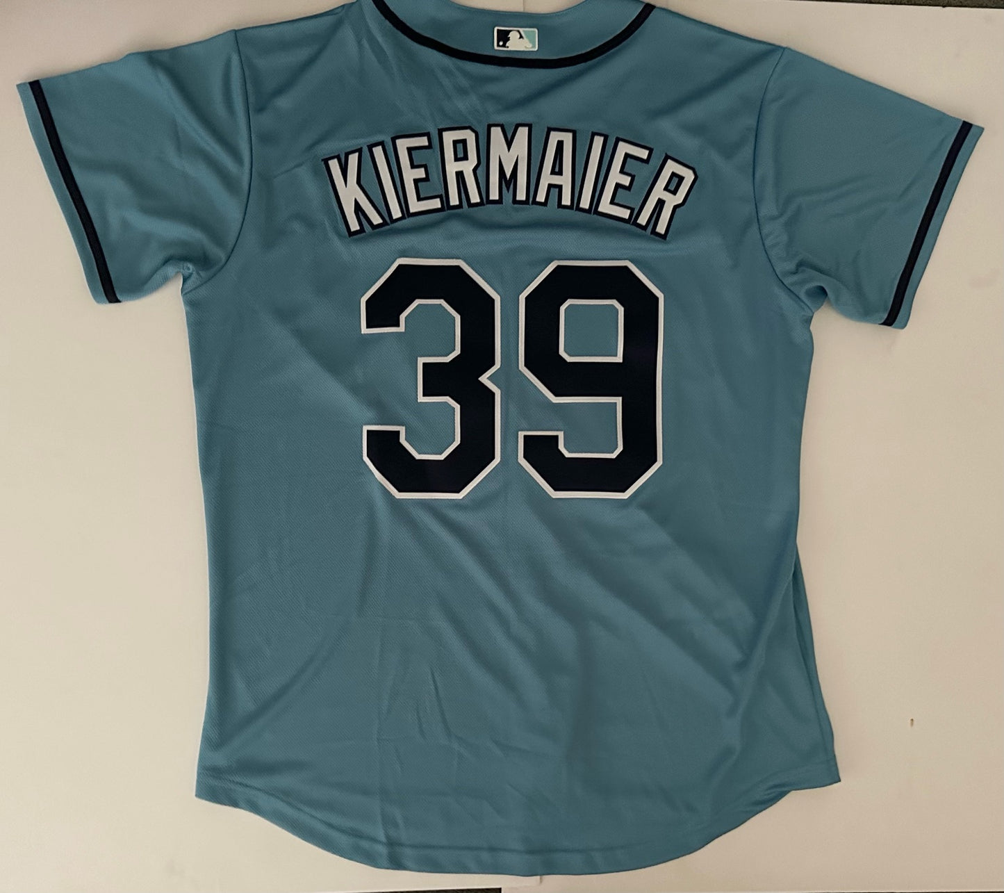 Tampa Bay Rays MLB Baseball Shirt Large Kiermaier 39 Blue