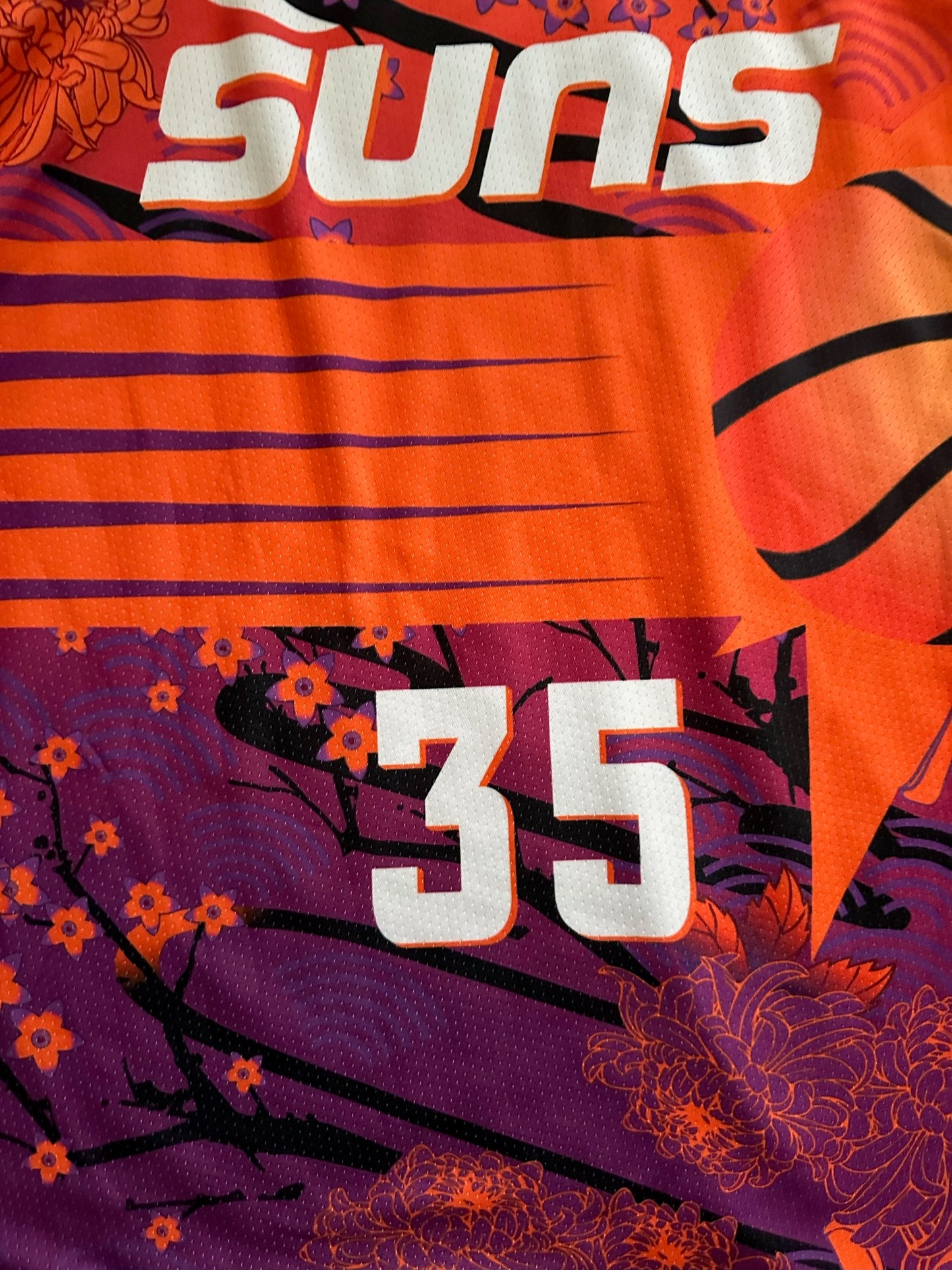 Retro Fan Summer Suns Durant Basketball Vest Large Multicolour