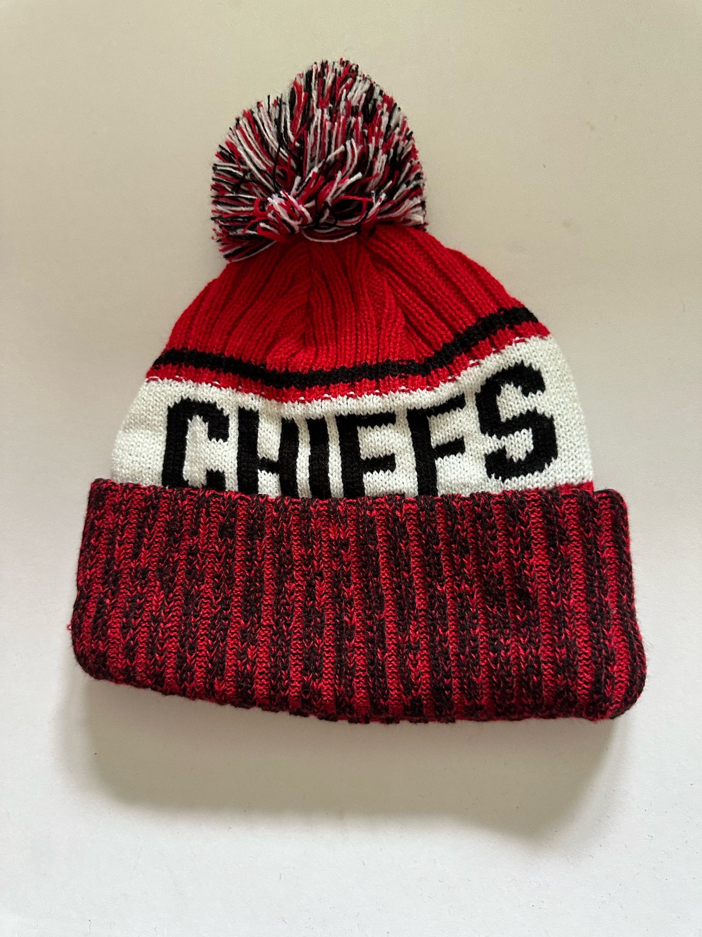 Kansas City Chiefs NFL Bobble Beanie Multi Colour With Tags on