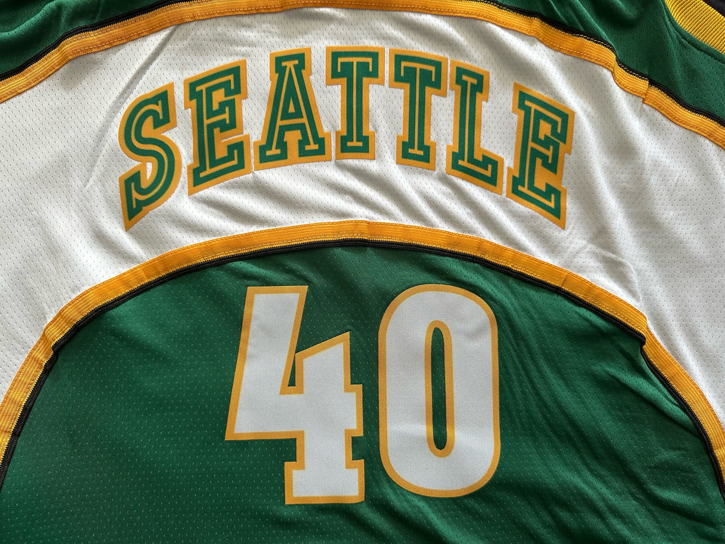 Retro Hardwood Classics Seattle Supersonics Kemp Basketball Vest Large