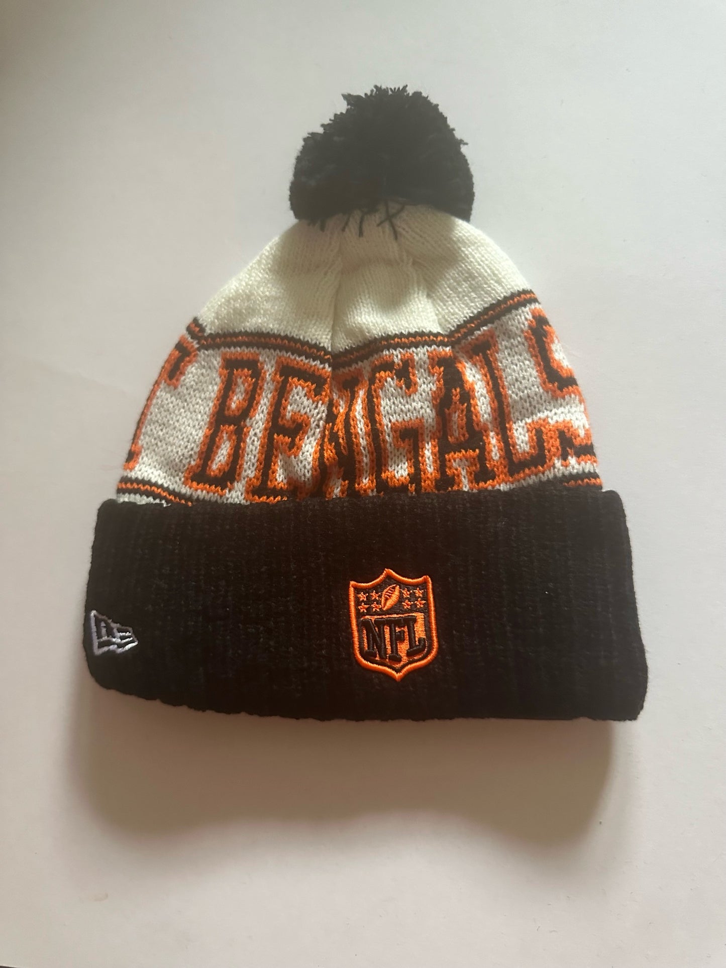 Cincinnati Bengals NFL Bobble Beanie Multi Colour With Tags on