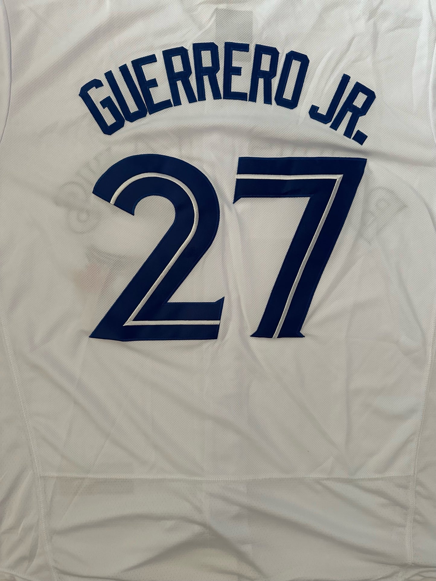 Toronto Blue Jays MLB Baseball Shirt Large Guerrero Jr 27 White