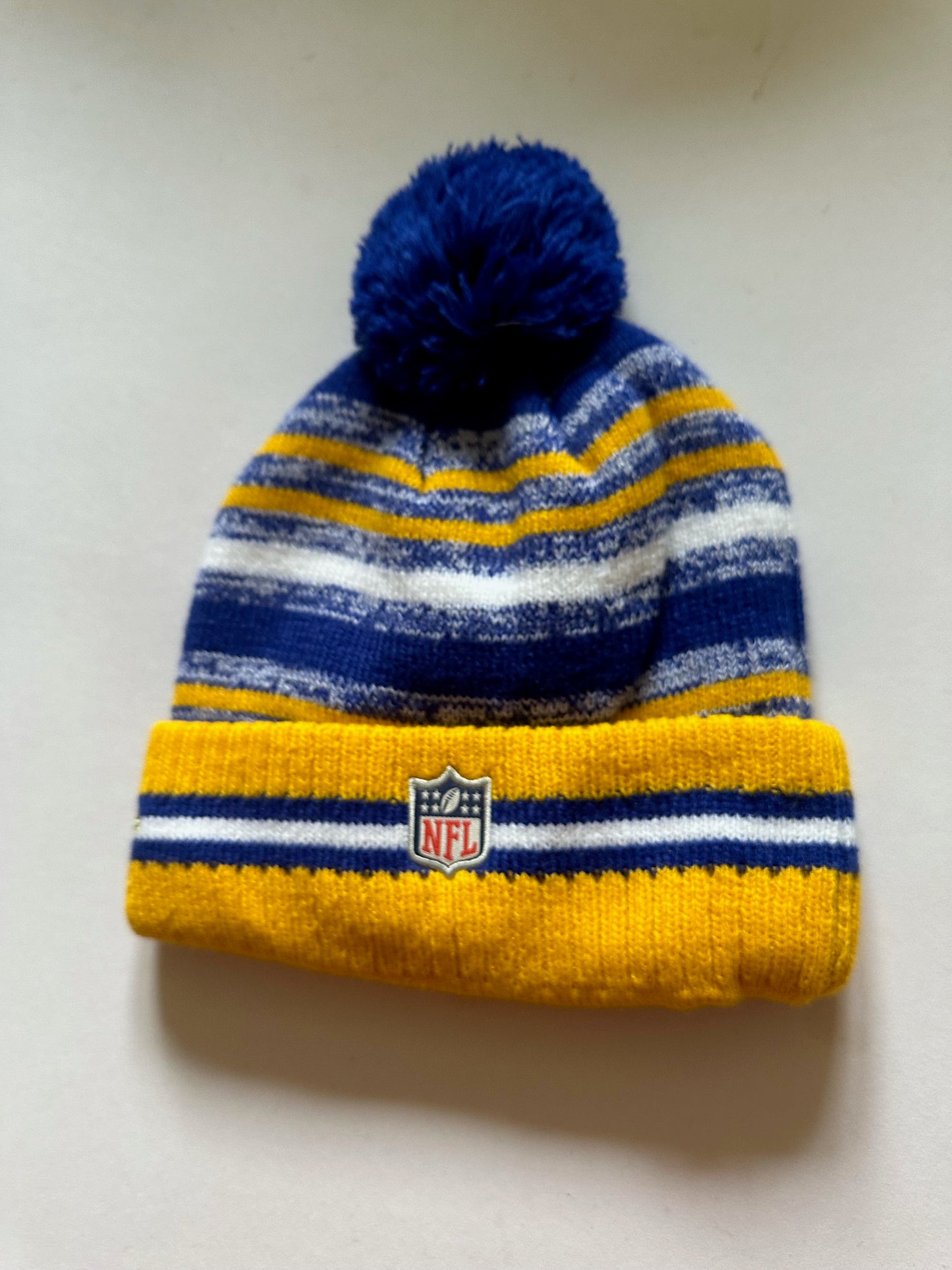 Los Angeles LA Rams NFL Bobble Beanie Multi Colour With Tags on