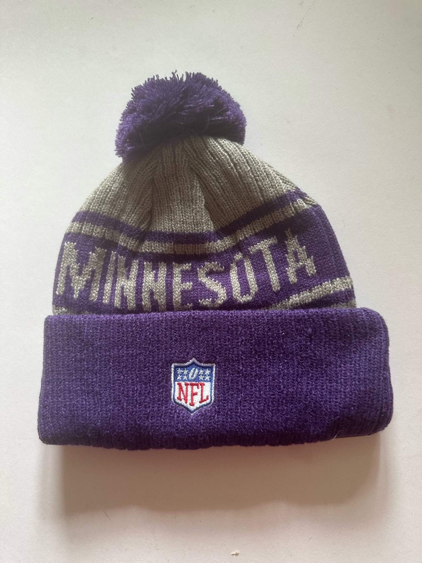 Minnesota Vikings NFL Bobble Beanie Multi Colour With Tags on