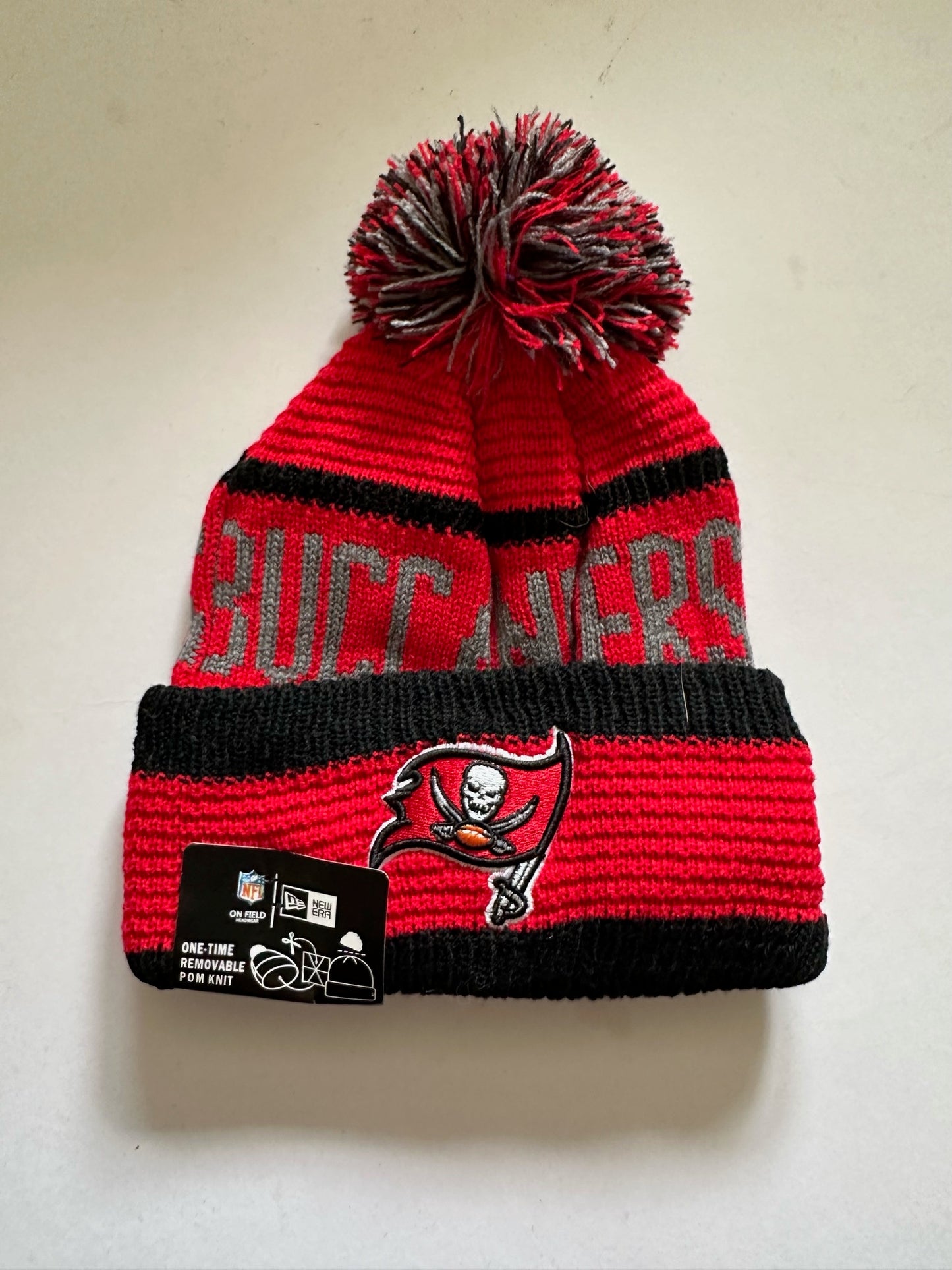 Tampa Bay Buccaneers NFL Bobble Beanie Multi Colour With Tags on