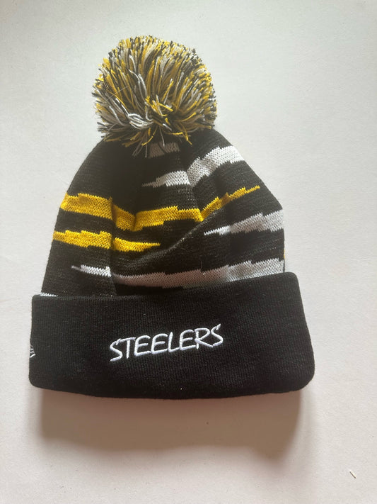 Pittsburgh Steelers NFL Bobble Beanie Multi Colour With Tags on