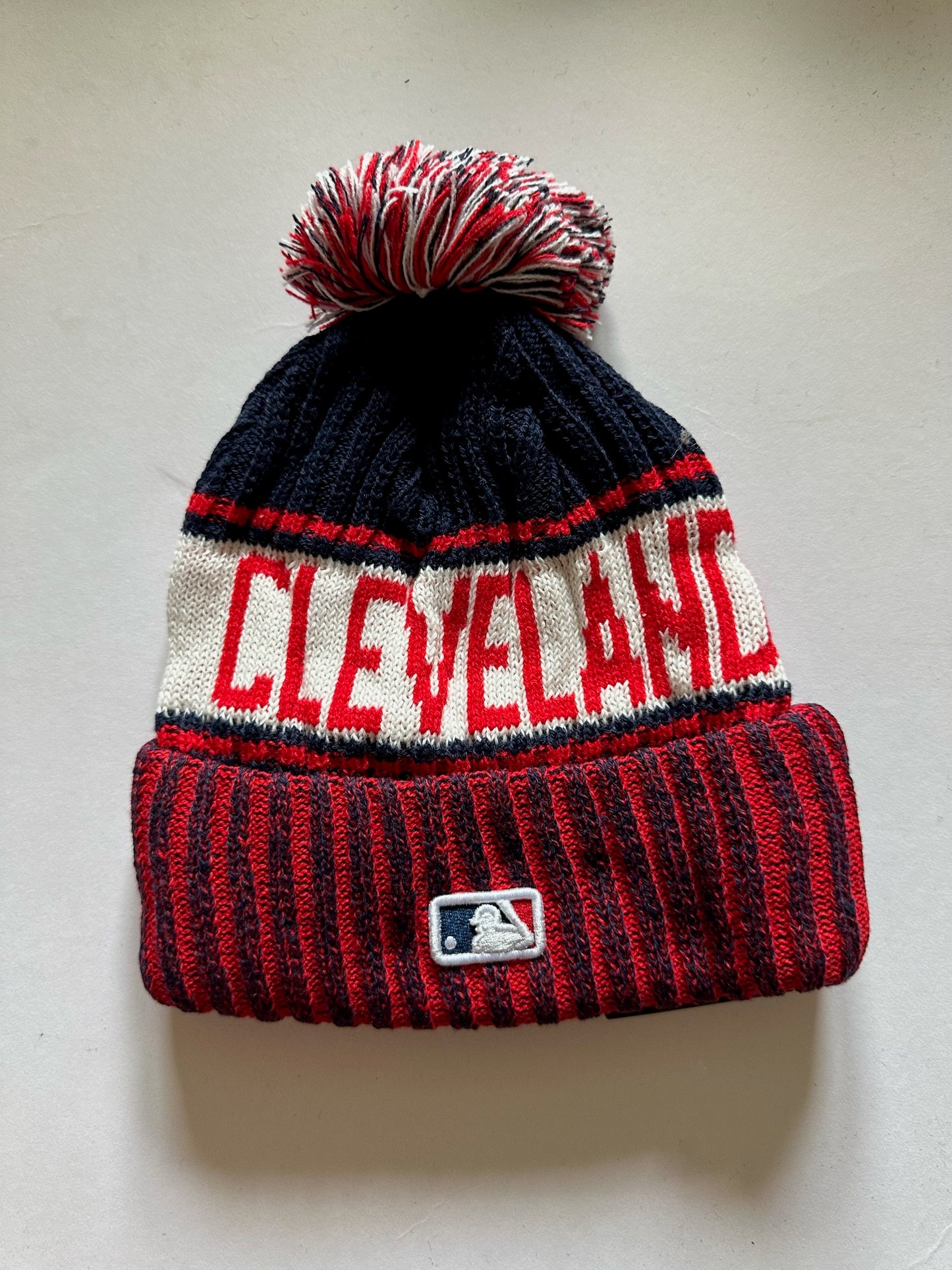Cleveland Guardians MLB Bobble Beanie Multi Colour With Tags on