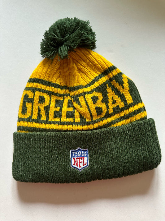 Green Bay Packers NFL Bobble Beanie Multi Colour With Tags on