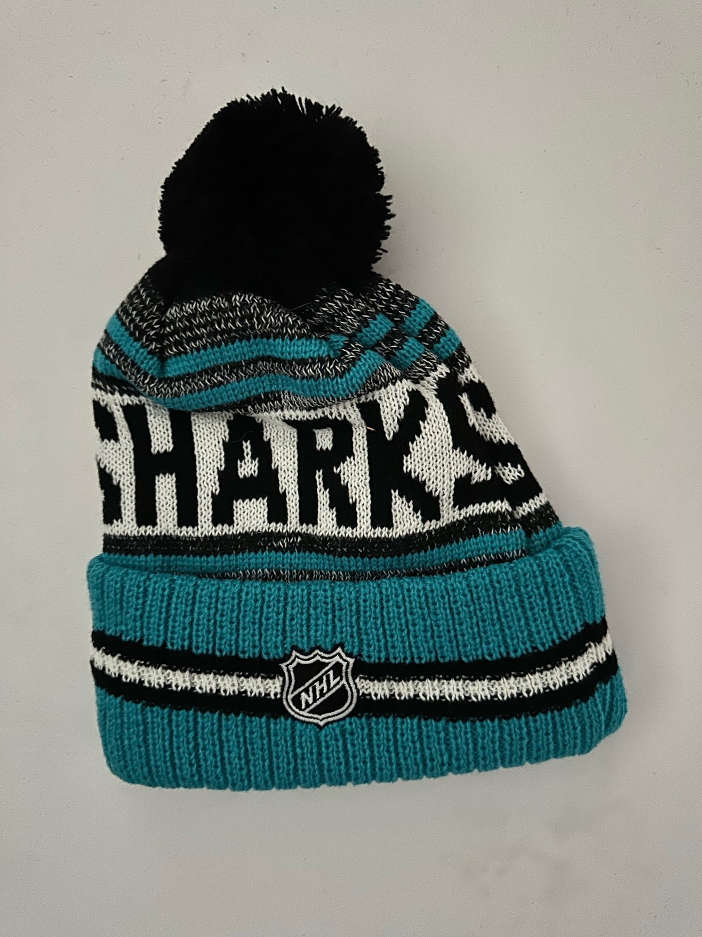 San Jose Sharks NHL Bobble Beanie Multi Colour With Tags on