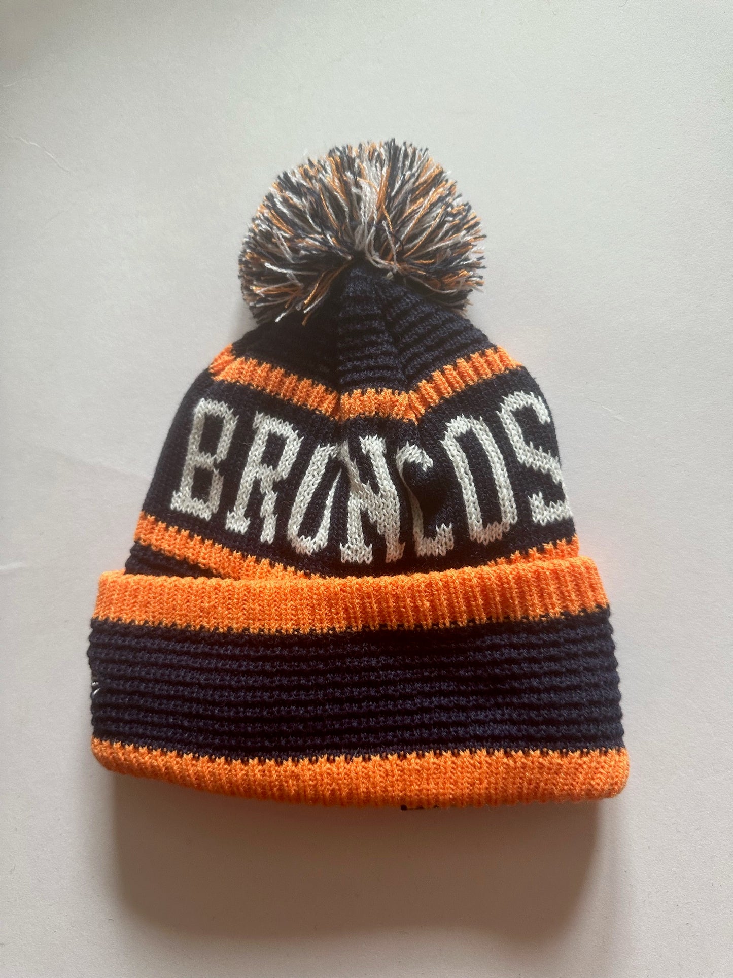 Denver Broncos NFL Bobble Beanie Multi Colour With Tags on