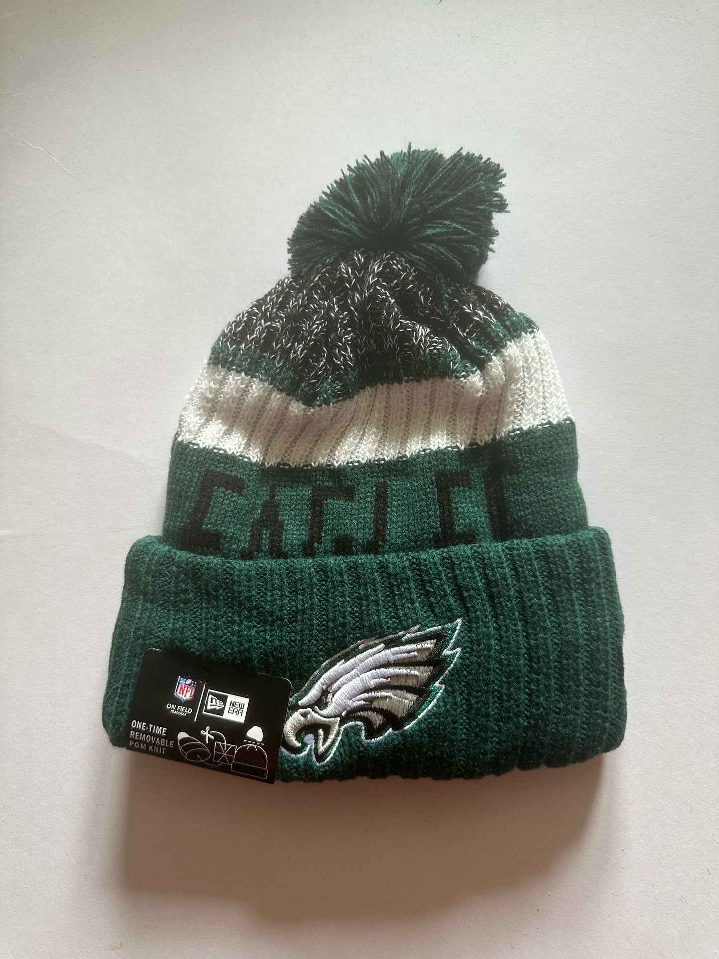 Philadelphia Eagles NFL Bobble Beanie Multi Colour With Tags on