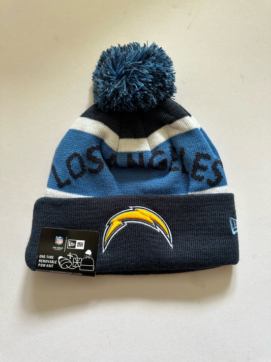Los Angeles Chargers NFL Bobble Beanie Multi Colour With Tags on