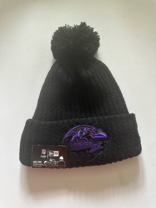 Baltimore Ravens NFL Bobble Beanie Multi Colour With Tags on