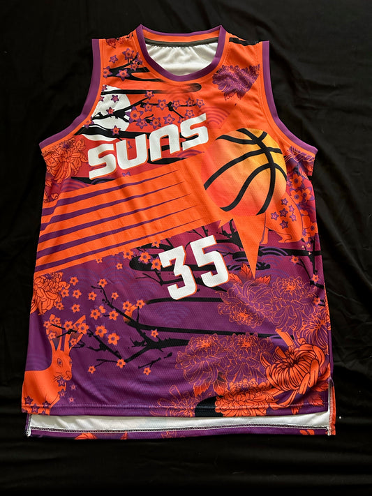 Retro Fan Summer Suns Durant Basketball Vest Large Multicolour