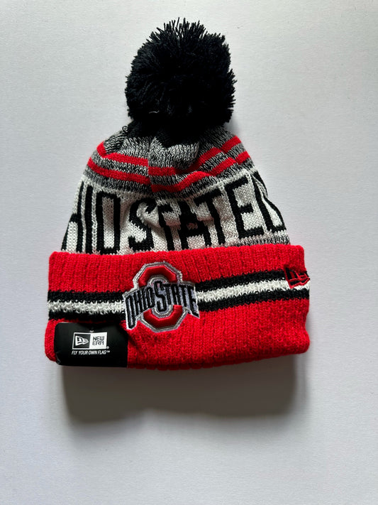 Ohio State Buckeyes NCAA Bobble Beanie Multi Colour Tags on