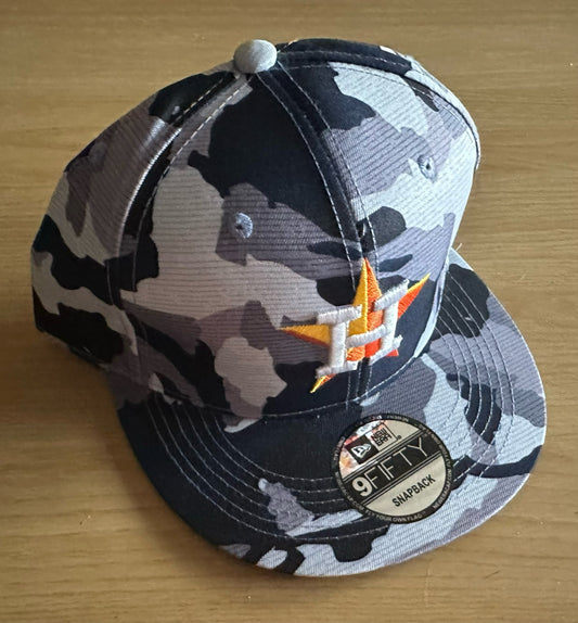 Houston Astros MLB SnapBack Camo Baseball Cap Multicolour New With Sticker