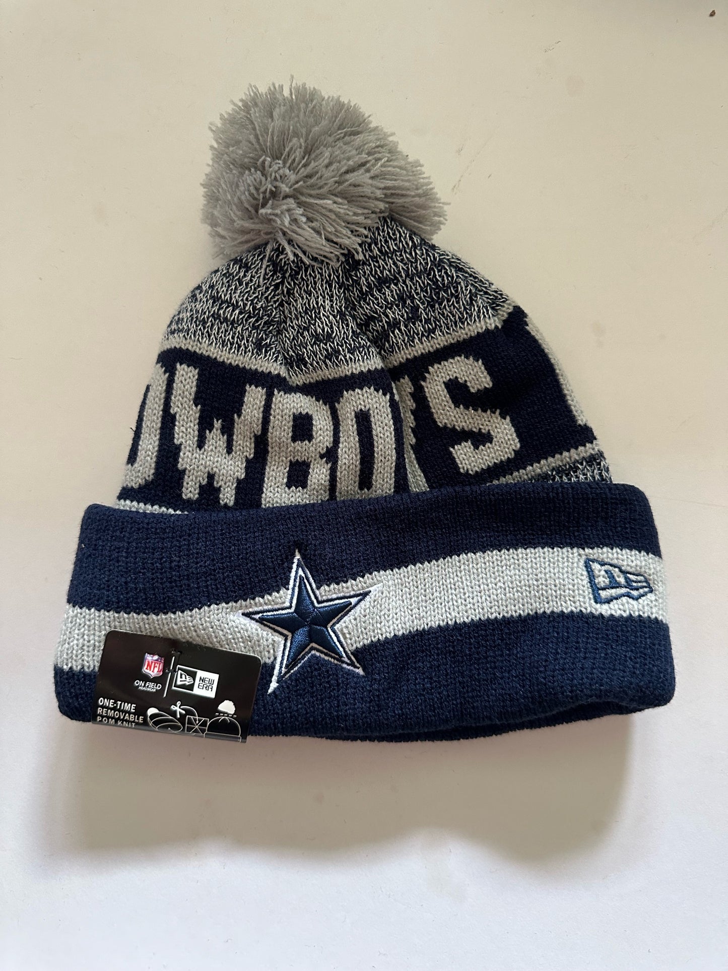 Dallas Cowboys NFL Bobble Beanie Multi Colour With Tags on